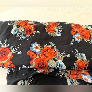 Sewing Fabric 4yds 60W Floral Bouquet Print Double Brushed Knit Made Italy